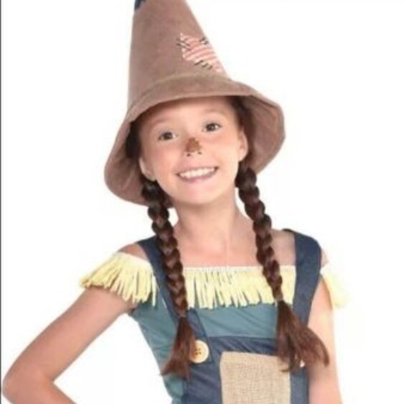 BRAND NEW girl the wizard of oz scarecrow 7 pcs halloween costume size S 4-6 - Picture 4 of 10